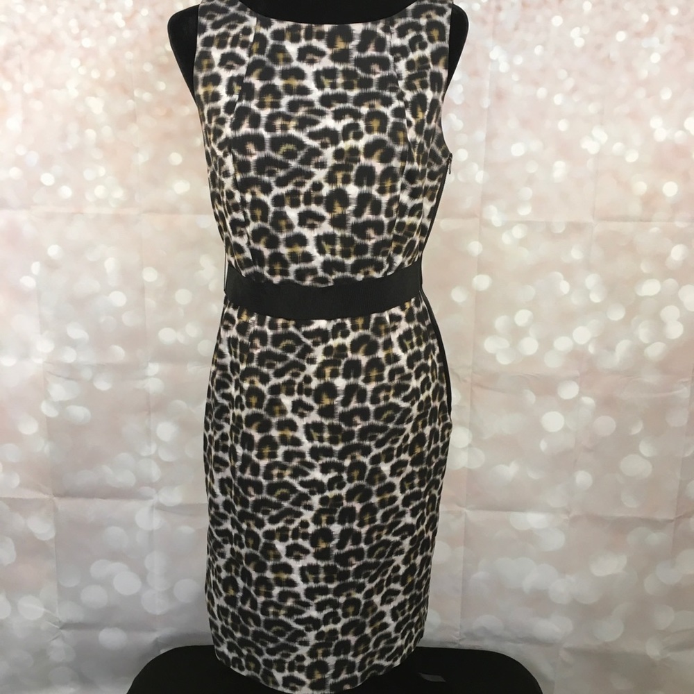 Ann Taylor Animal Print Sleeveless Sheath Dress